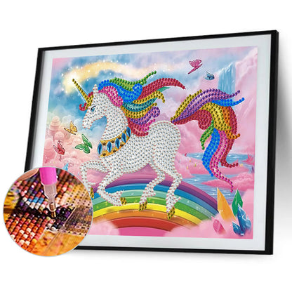 Rainbow Horse - Special Shaped Drill Diamond Paintng 27*20CM