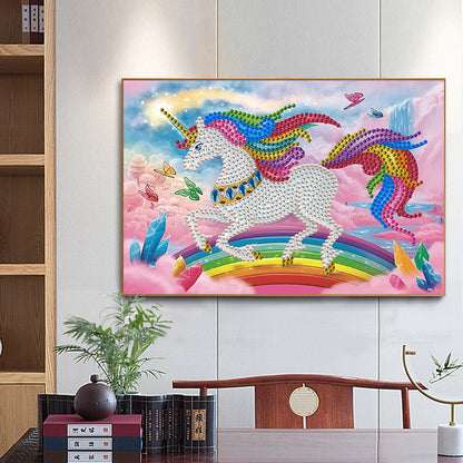 Rainbow Horse - Special Shaped Drill Diamond Paintng 27*20CM