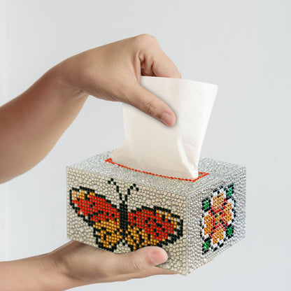 Diamond Painting Tissue Box Tissue Holder DIY Desktop Craft (Butterfly)