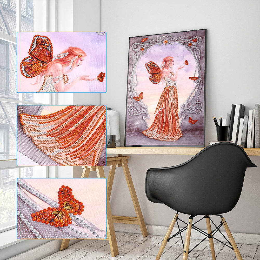 Angel Woman - Special Shaped Drill Diamond Painting 30*45CM