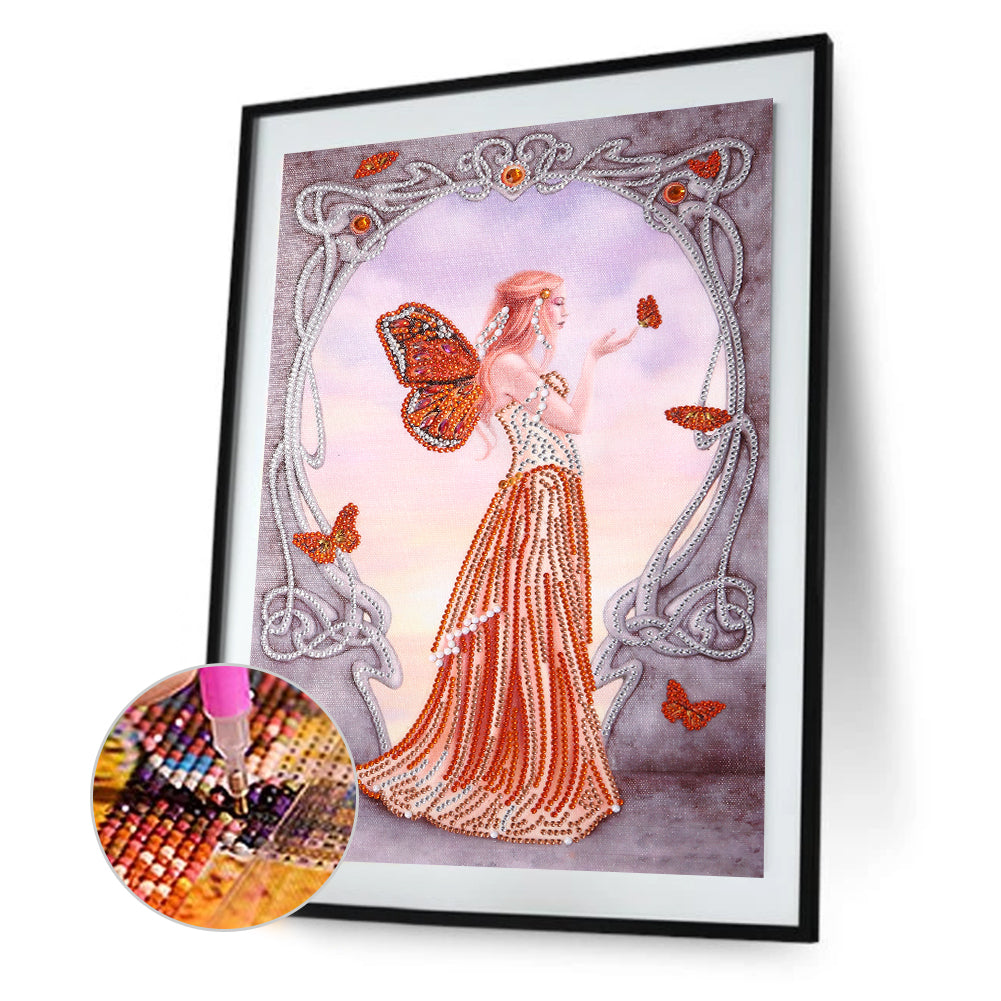 Angel Woman - Special Shaped Drill Diamond Painting 30*45CM