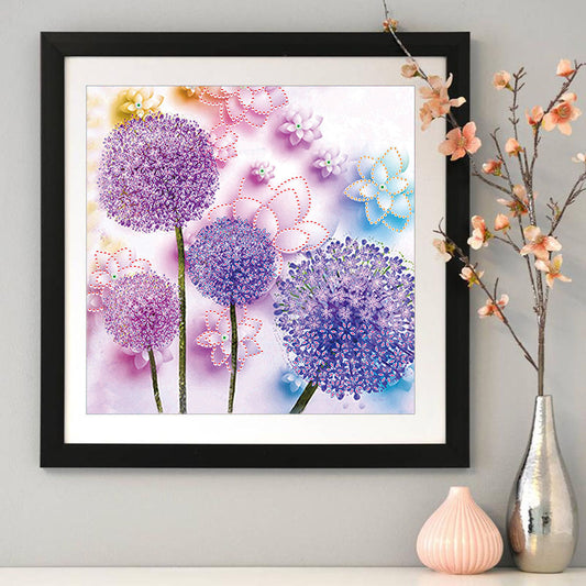 Dandelion - Special Shaped Drill Diamond Paintng 30*30CM