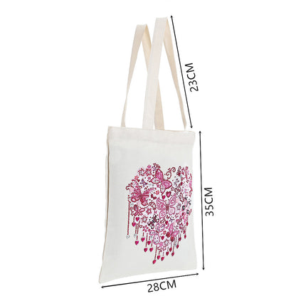 DIY Diamond Painting Handbag Reusable Shopping Tote (BB001 Butterfly Love)