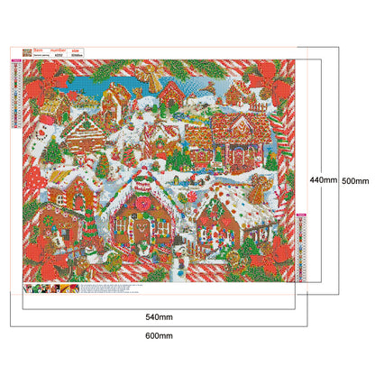 Snowman House - Full Round Drill Diamond Painting 60*50CM