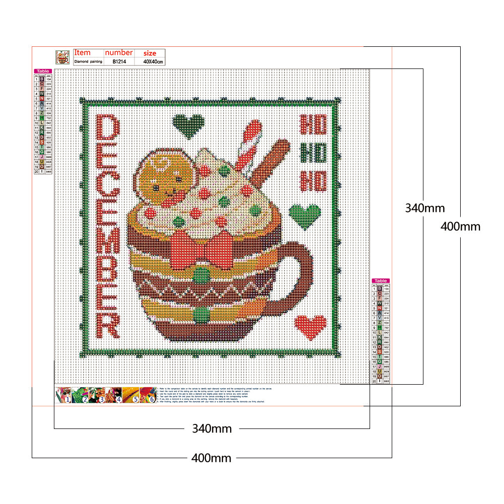 Dessert Cup - Full Round Drill Diamond Painting 40*40CM