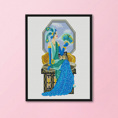 Lady Figure - 11CT Stamped Cross Stitch 40*55CM