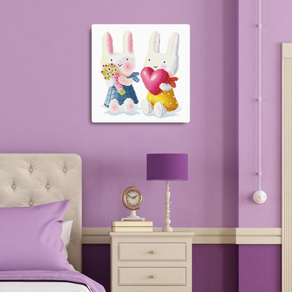 Two Rabbit - 11CT Stamped Cross Stitch 40*40CM