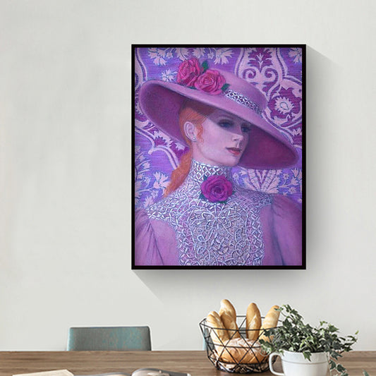 Lady Bowler - Special Shaped Drill Diamond Paintng 30*40CM