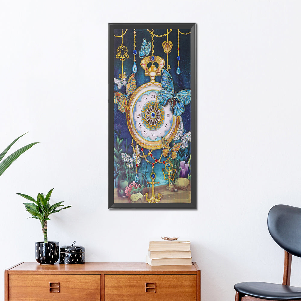 Clock - Special Shaped Drill Diamond Paintng 30*60CM