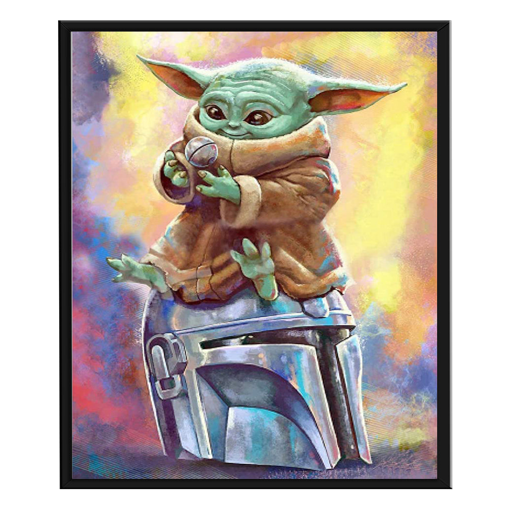 Cartoon Yoda - 11CT Stamped Cross Stitch 36*46CM