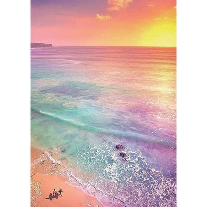 Beach Seascape - Full Round Drill Diamond Painting 30*40CM