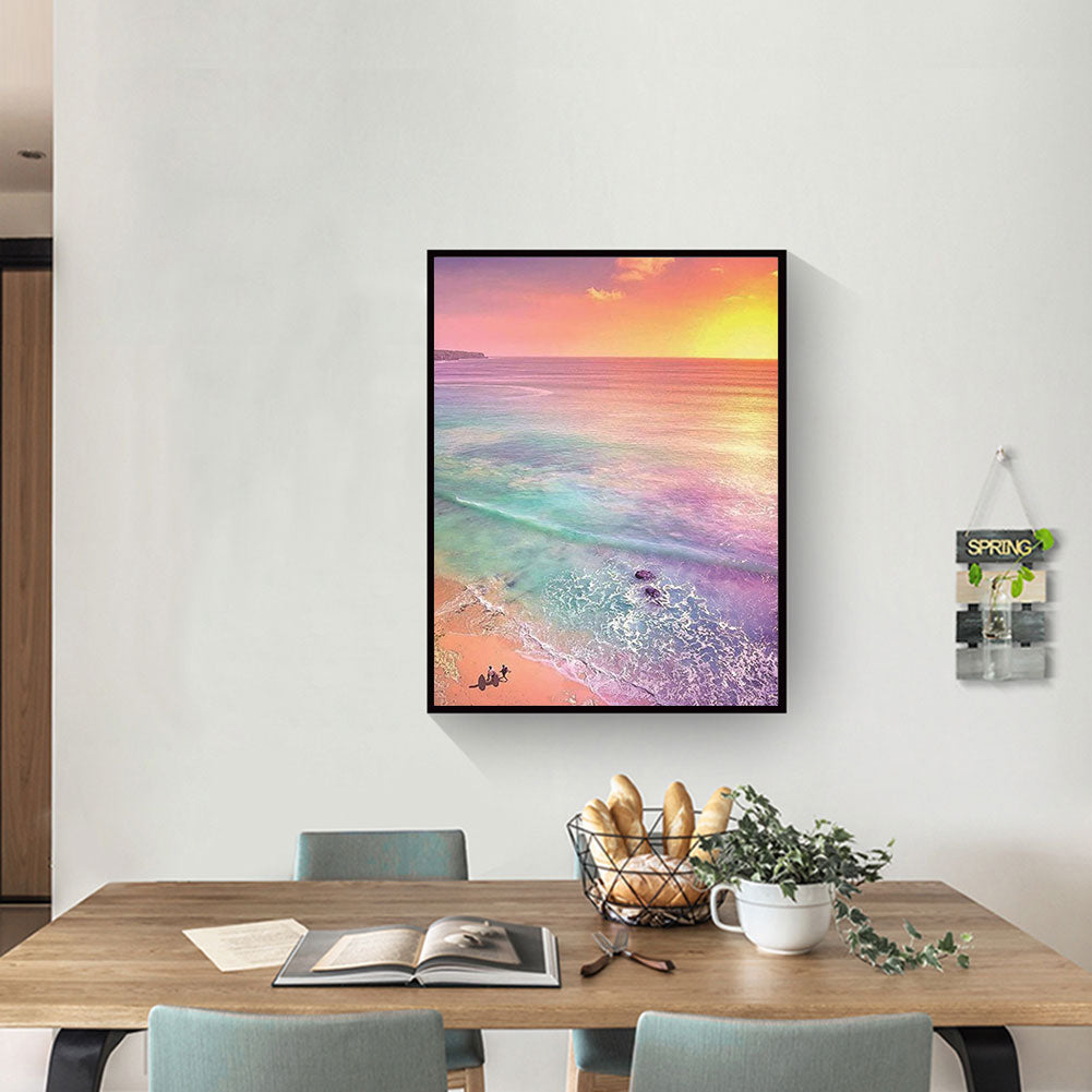 Beach Seascape - Full Round Drill Diamond Painting 30*40CM