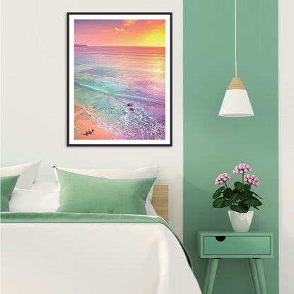 Beach Seascape - Full Round Drill Diamond Painting 30*40CM