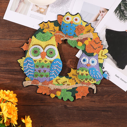 DIY Diamond Painting Wreath Handmade Crafts 5D Rhinestone Drawing Garland