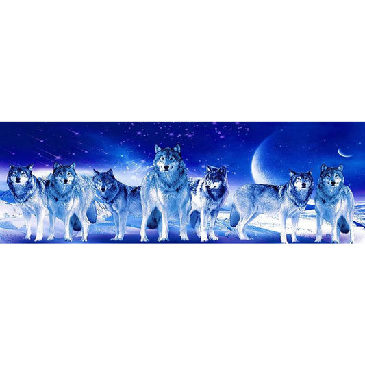 Star Wolf - Full Round Drill Diamond Painting 90*30CM