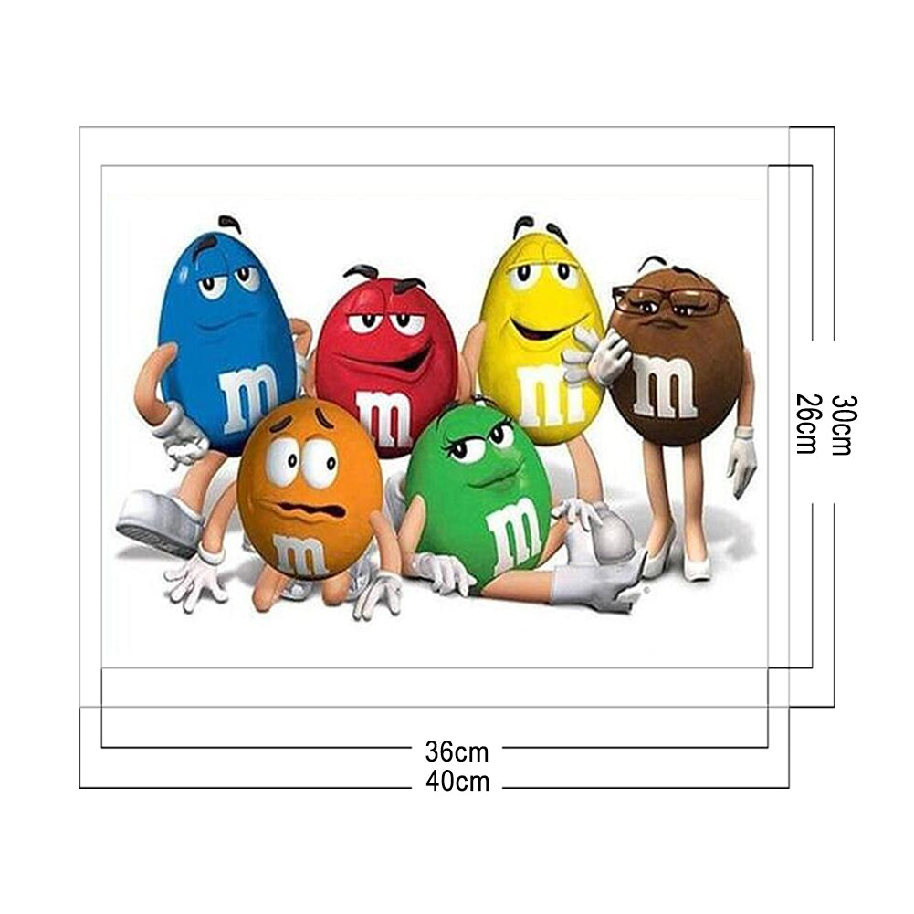 Cartoon Chocolate - 11CT Stamped Cross Stitch 40*30CM