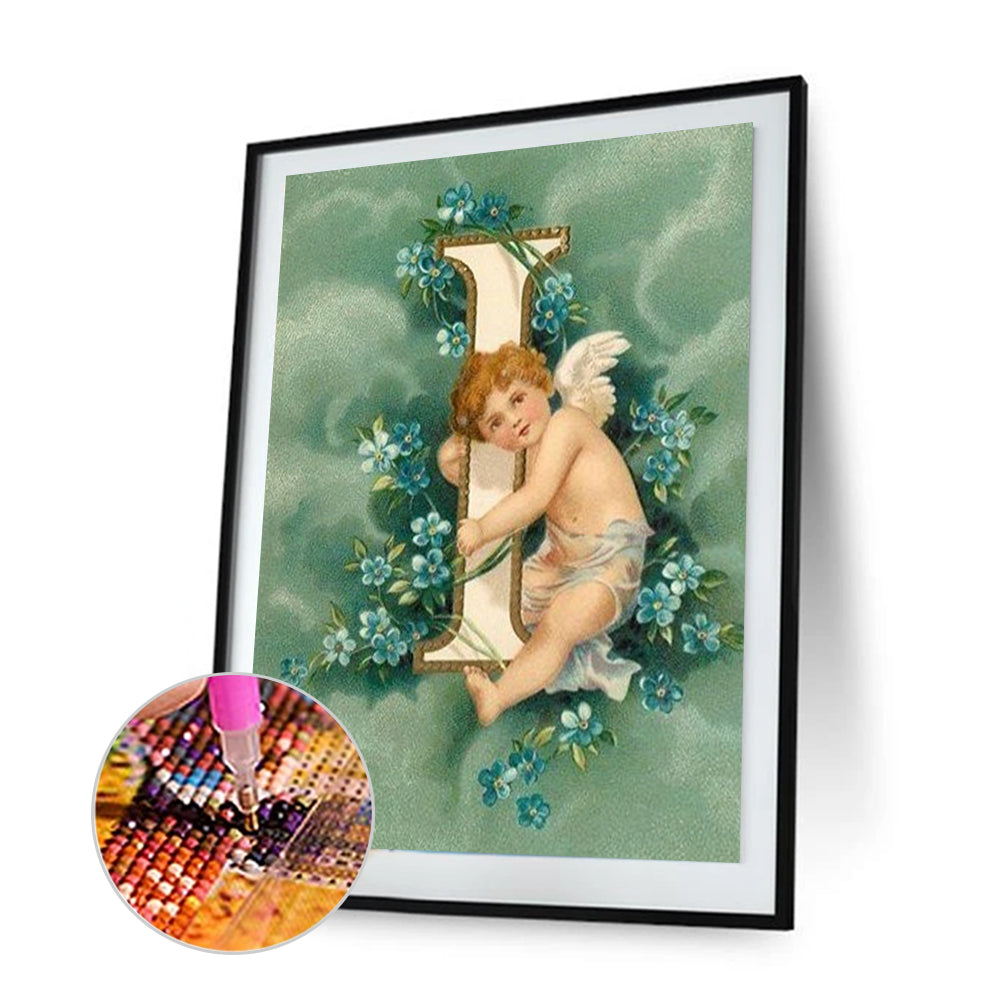 Angel Lette - Full Round Drill Diamond Painting 35*45CM