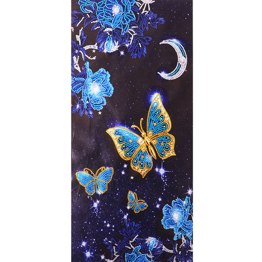 Flower Butterfly - Special Shaped Drill Diamond Painting 30*60CM