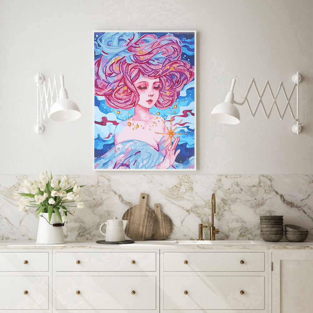 Girl - Special Shaped Drill Diamond Painting 40*30CM