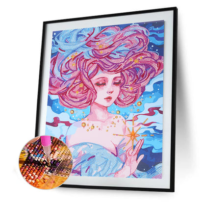 Girl - Special Shaped Drill Diamond Painting 40*30CM