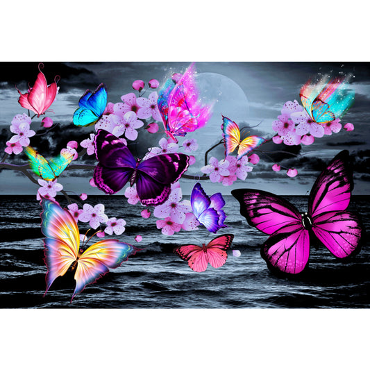 Butterfly - Full Round Drill Diamond Painting 40*30CM