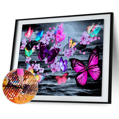 Butterfly - Full Round Drill Diamond Painting 40*30CM