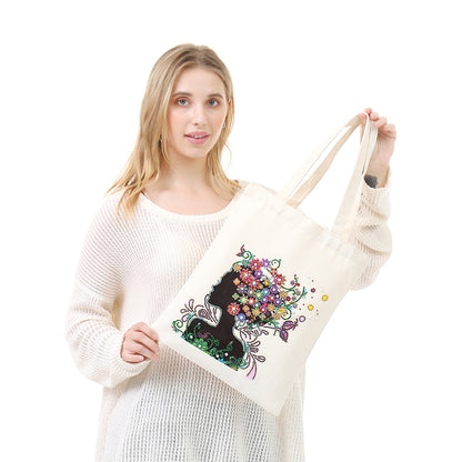 DIY Plant Animal Diamond Painting Shopping Tote Bags Mosaic Kit Art Drawing