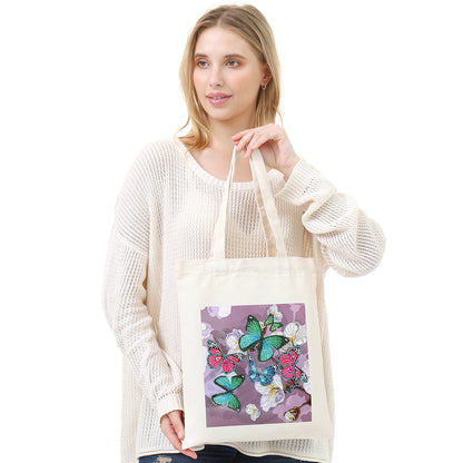 DIY Plant Animal Diamond Painting Shopping Tote Bags Mosaic Kit Art Drawing