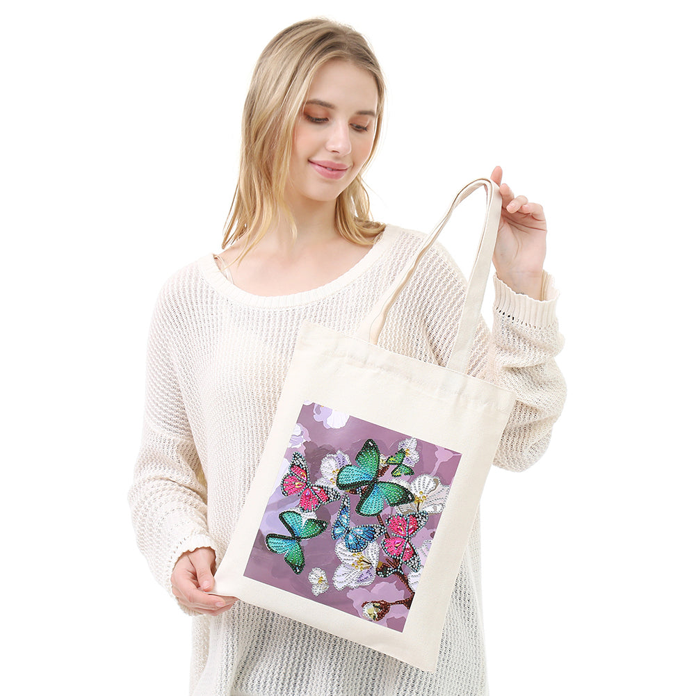 DIY Plant Animal Diamond Painting Shopping Tote Bags Mosaic Kit Art Drawing