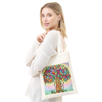 DIY Plant Animal Diamond Painting Shopping Tote Bags Mosaic Kit Art Drawing