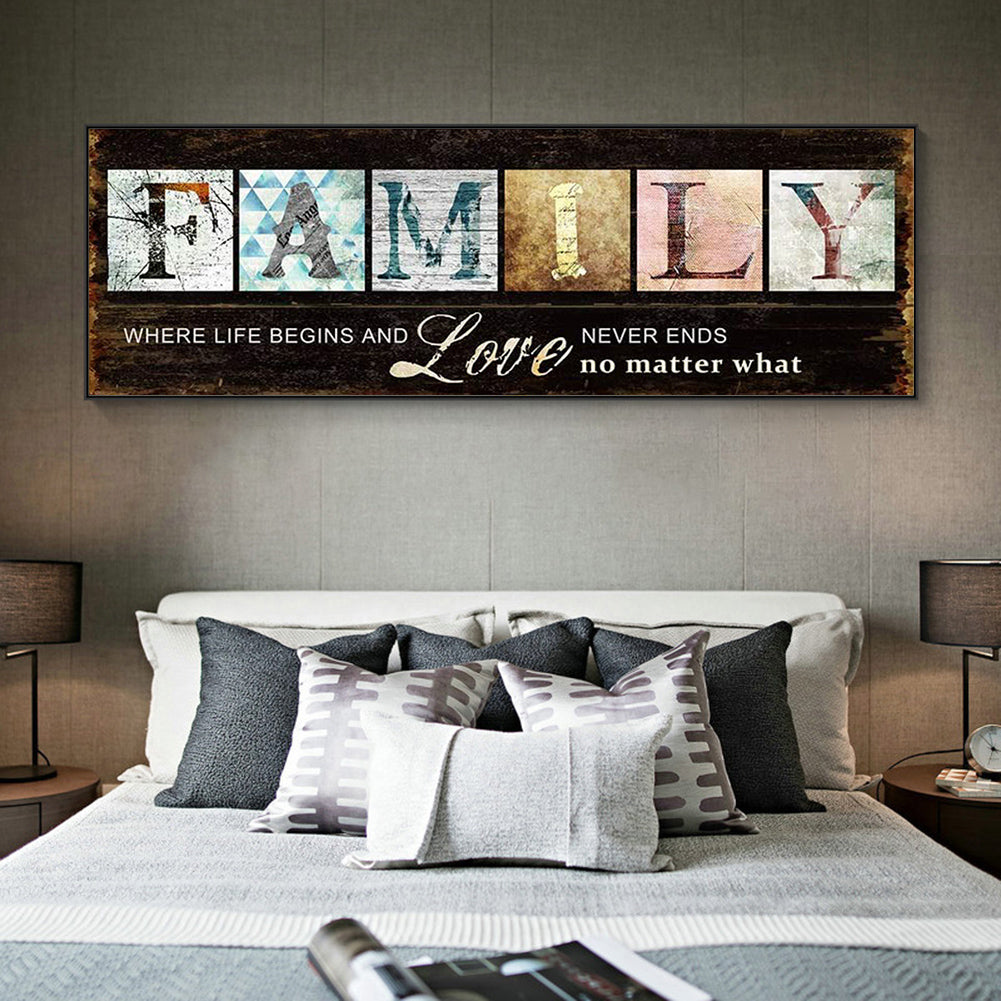 Family - 11CT Stamped Cross Stitch 90*30CM