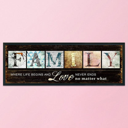 Family - 11CT Stamped Cross Stitch 90*30CM