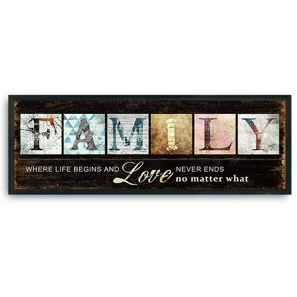 Family - 11CT Stamped Cross Stitch 90*30CM