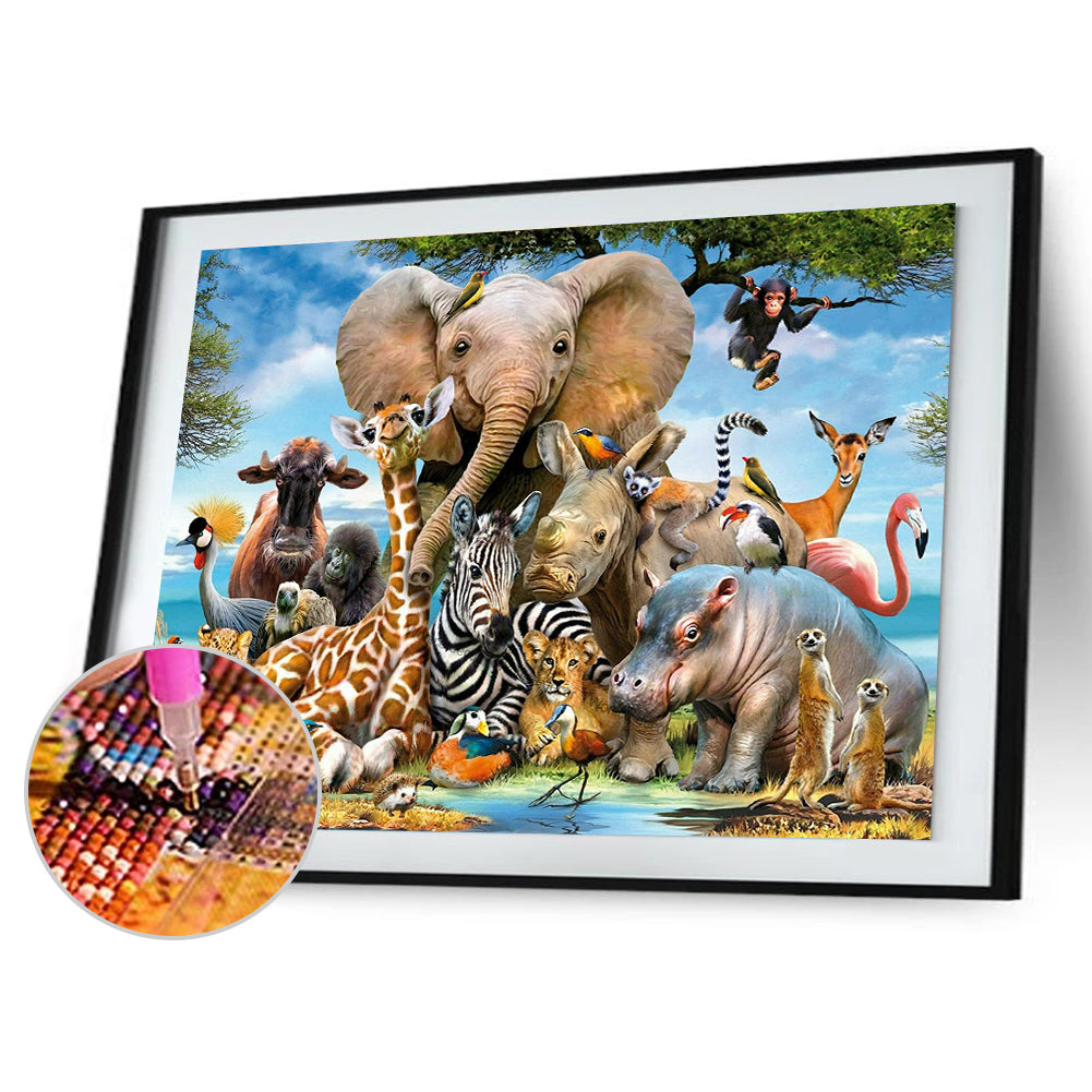 Elephant - Full Square Drill Diamond Painting 40*50CM