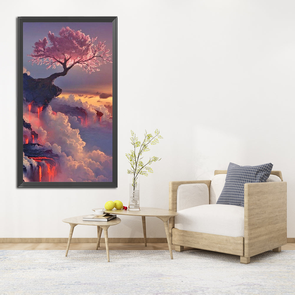 Cherry Tree - Full Round Drill Diamond Painting 40*80CM