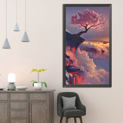 Cherry Tree - Full Round Drill Diamond Painting 40*80CM