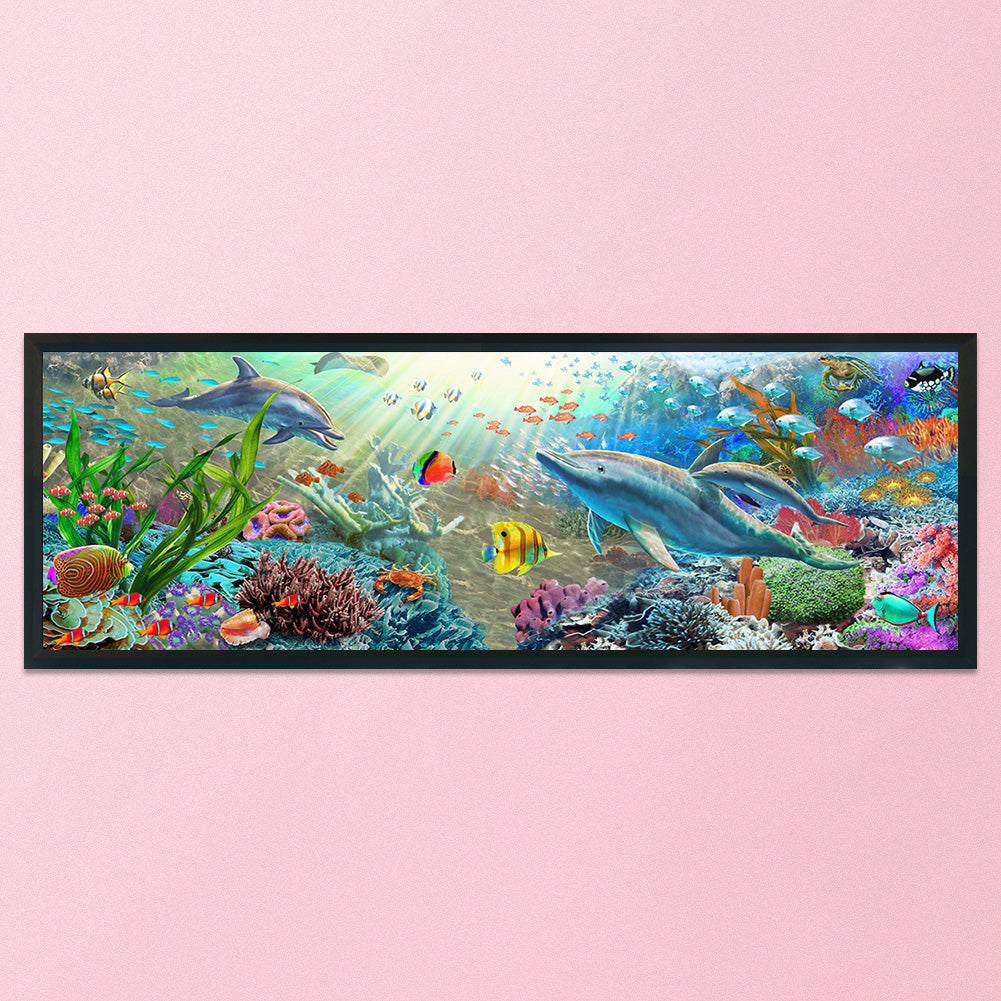 Seabed - 11CT Stamped Cross Stitch 90*30CM