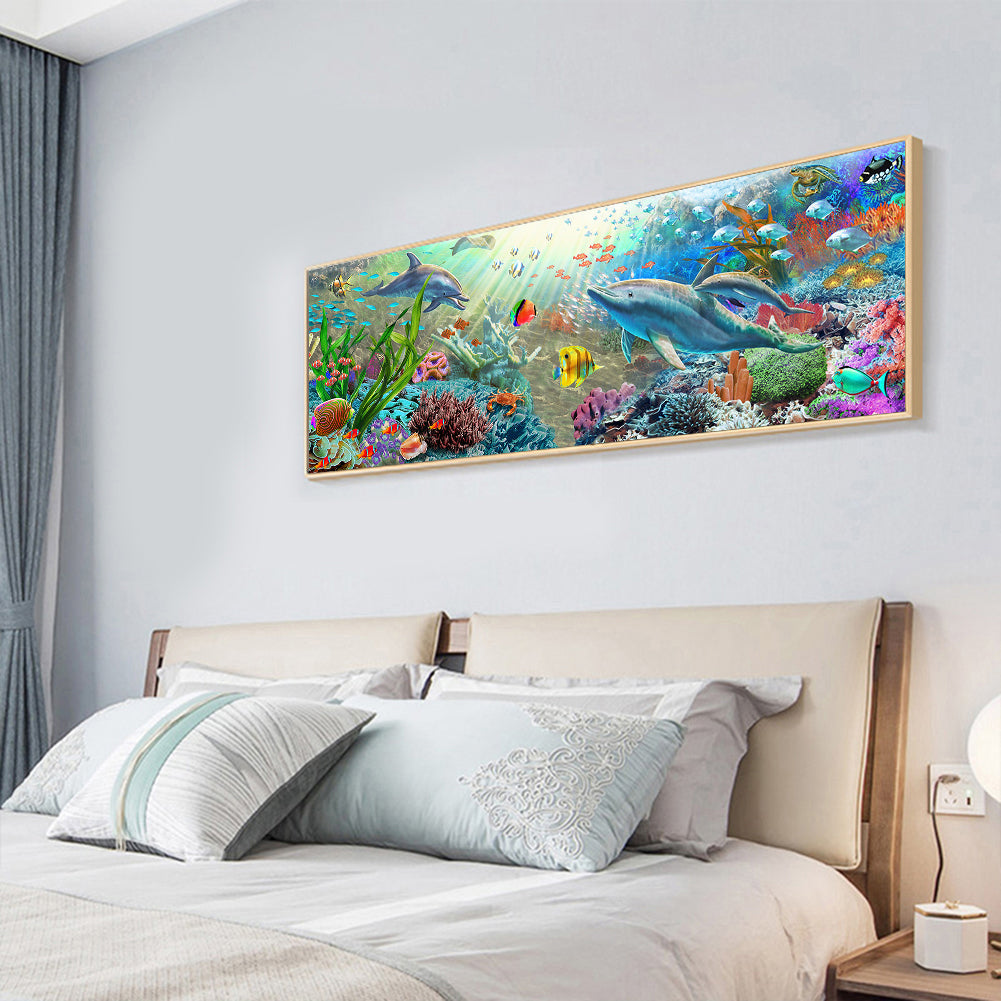 Seabed - 11CT Stamped Cross Stitch 90*30CM