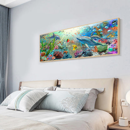 Seabed - 11CT Stamped Cross Stitch 90*30CM