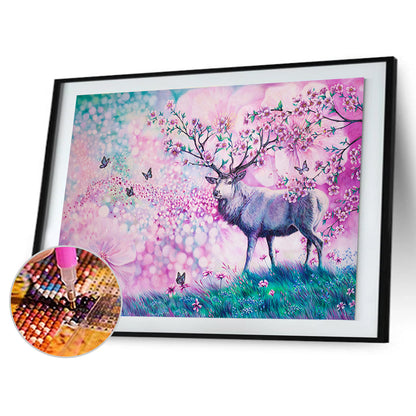 Deer - Full Round Drill Diamond Painting 30*40CM