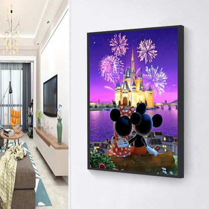 Cartoon Mouse - 11CT Stamped Cross Stitch 40*50CM