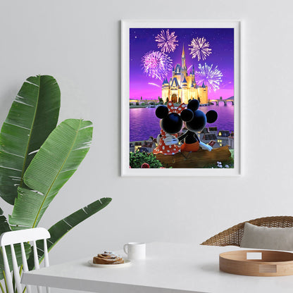 Cartoon Mouse - 11CT Stamped Cross Stitch 40*50CM