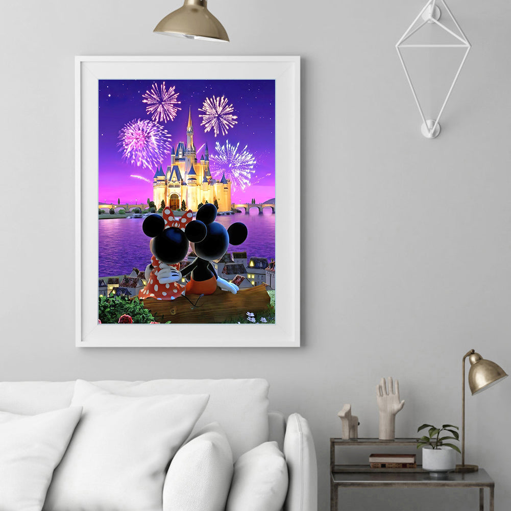 Cartoon Mouse - 11CT Stamped Cross Stitch 40*50CM