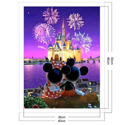 Cartoon Mouse - 11CT Stamped Cross Stitch 40*50CM