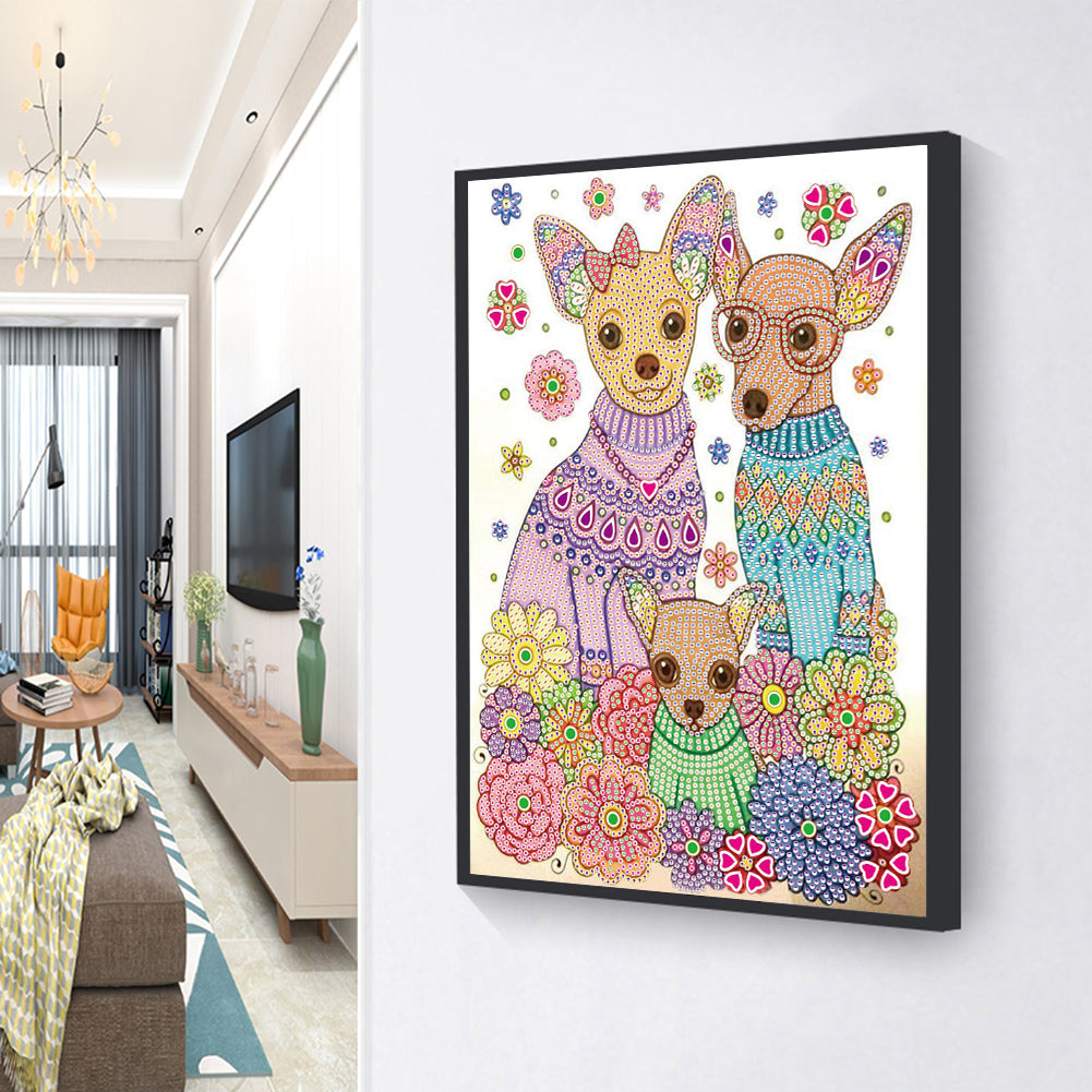 Dog - Special Shaped Drill Diamond Painting 30*40CM