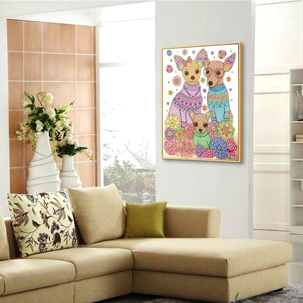 Dog - Special Shaped Drill Diamond Painting 30*40CM