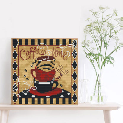 Coffee - 11CT Stamped Cross Stitch 36*36CM