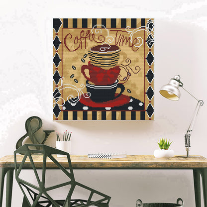 Coffee - 11CT Stamped Cross Stitch 36*36CM