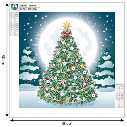 Christmas Tree - Special Shaped Drill Diamond Painting 30*30CM