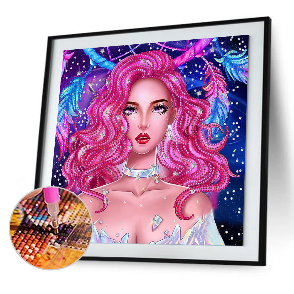 Girl - Special Shaped Drill Diamond Painting 30*30CM